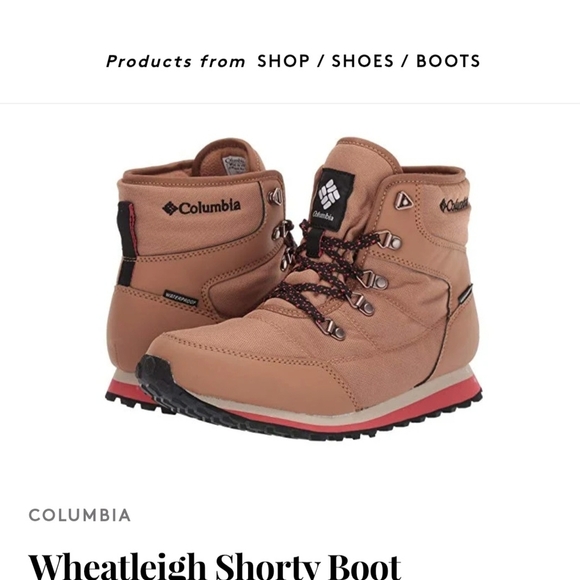New Columbia Sz 6 Woman Youth Waterproof Shorty Boots Camel Gorpcore Fall Winter - Picture 2 of 5